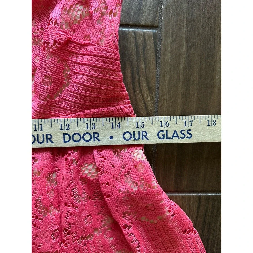 Free People Lace Rocca Dress Dusty Rose Pink Sleeveless Open Back Dress Sz Med - Picture 7 of 9